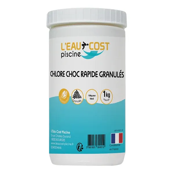 CHLORE CHOC GRANULÉS 1KG - L'EAU COST PISCINE
