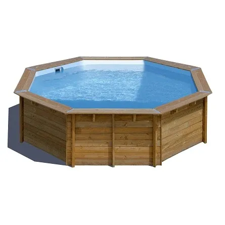 PISCINE BOIS OCTOGONALE VIOLETTE 2 GRÉ 5.00 x H 1.27 M