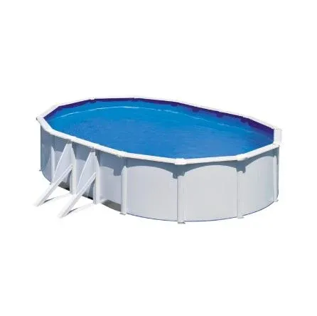 PISCINE ACIER BLANC FIDJI OVALE 5.09 x 3.00 x H 1.20 M
