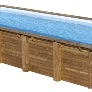 PISCINE BOIS RECTANGULAIRE BRAGA GRÉ 8.15 x 4.20 x H 1.46 M