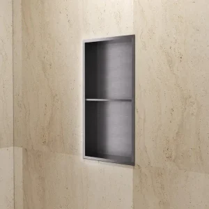 Imex - Nichoir Artic avec étagère noir métal canon