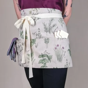 MINI TABLIER AUX MOTIFS FINES HERBES