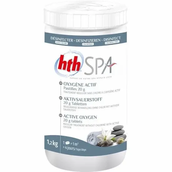 OXYGÈNE ACTIF SPA HTH PASTILLES 20G - 1,2KG