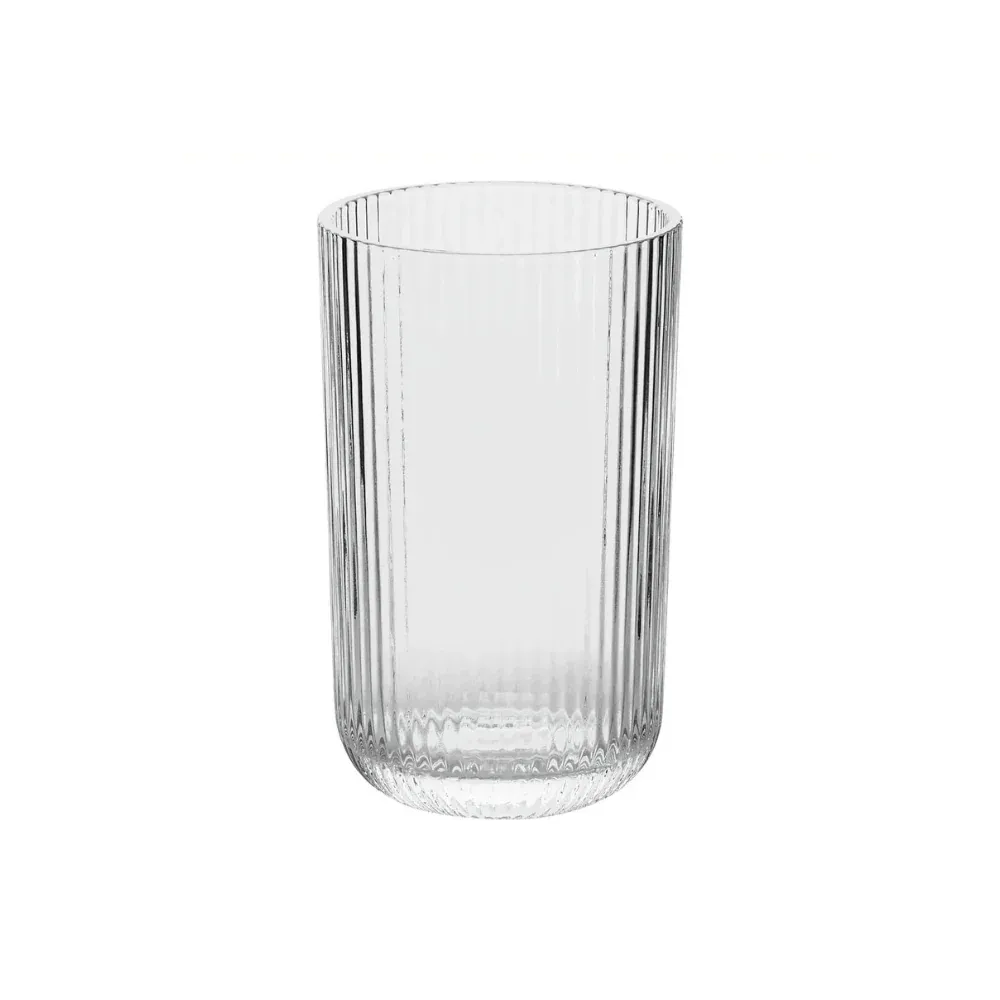 Gobelet haut strié EMA translucide – Moderne & chic