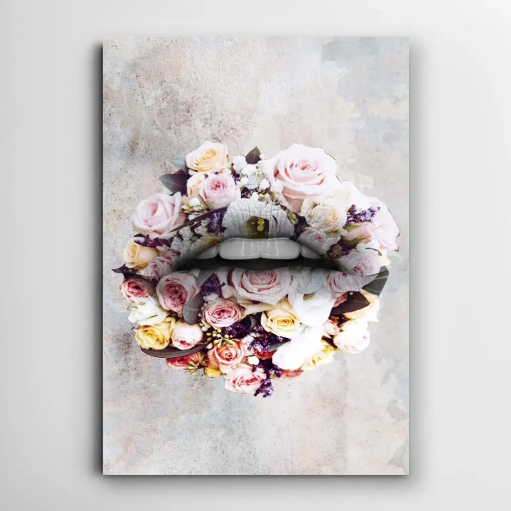 Tableau Lèvres Fleurs MusaArtGallery