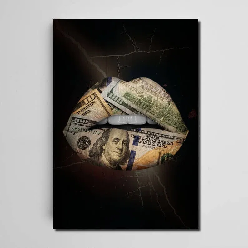 Tableau Lèvres Money MusaArtGallery