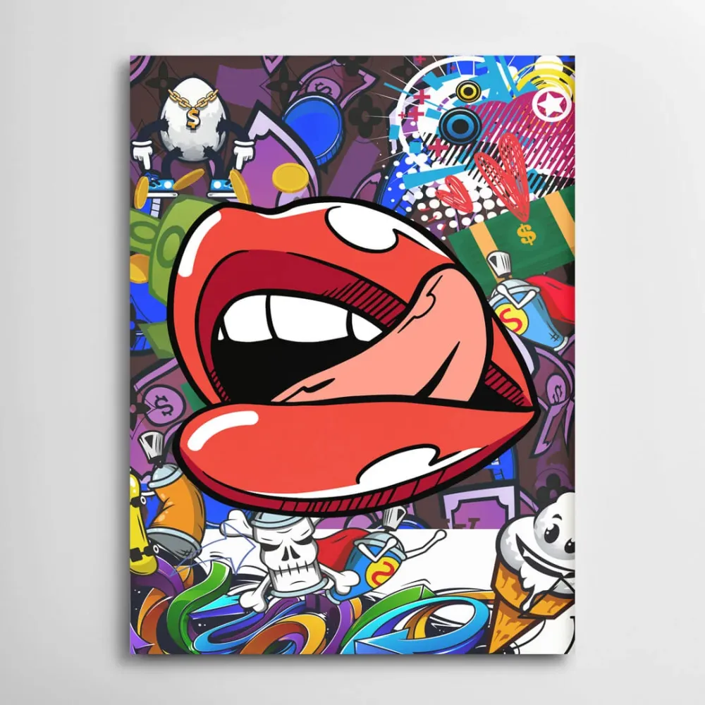 Tableau Pop Art Lèvre MusaArtGallery