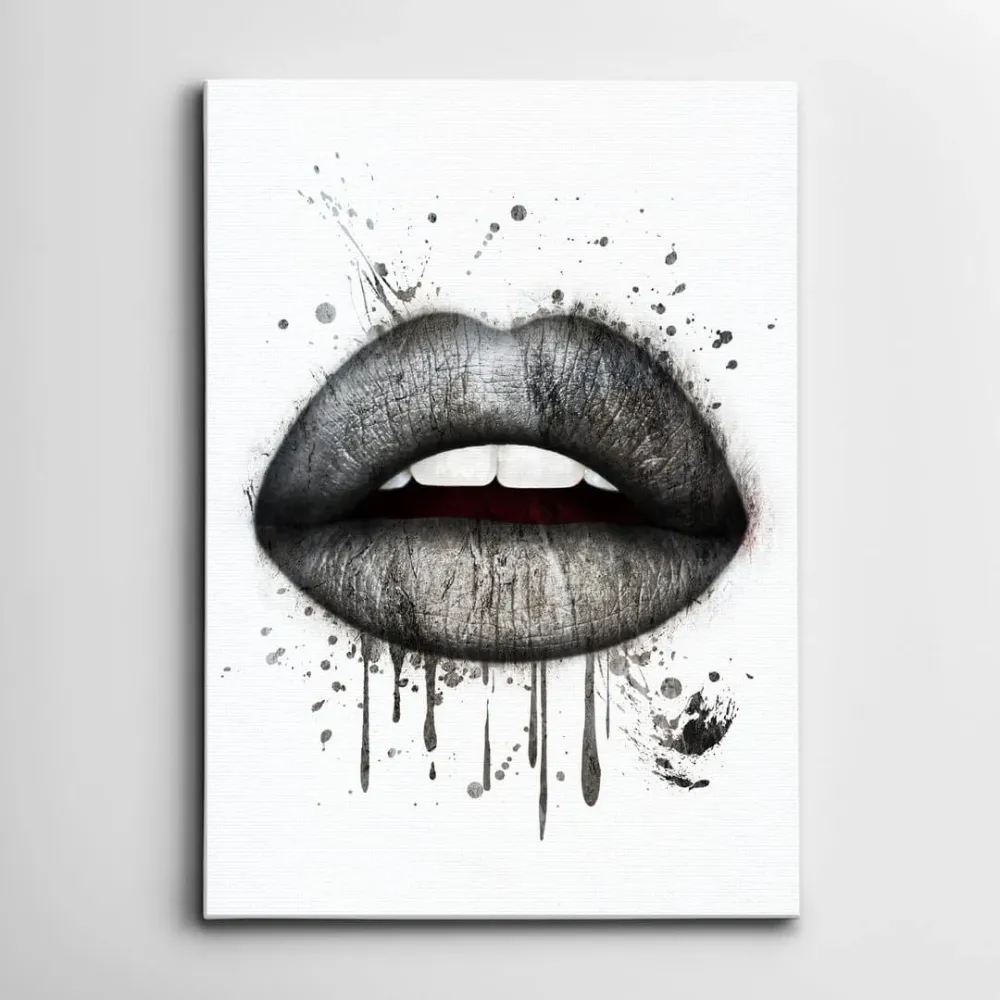 Tableau Sexy Lèvres Noir MusaArtGallery