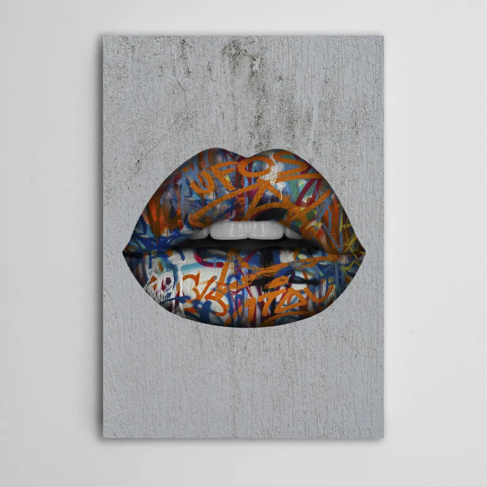 Tableau Street Art Lèvres MusaArtGallery