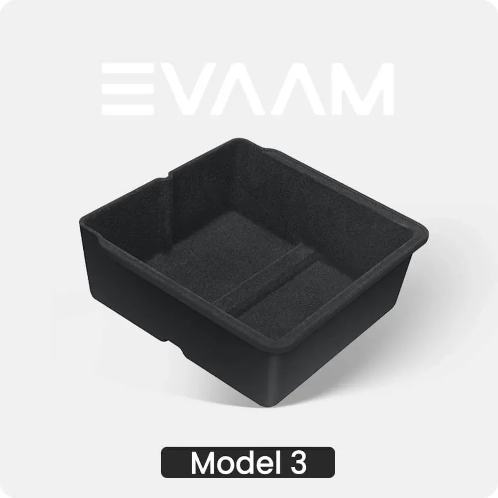 Boîte de rangement pour accoudoir EVAAM® pour Tesla Model 3/Y