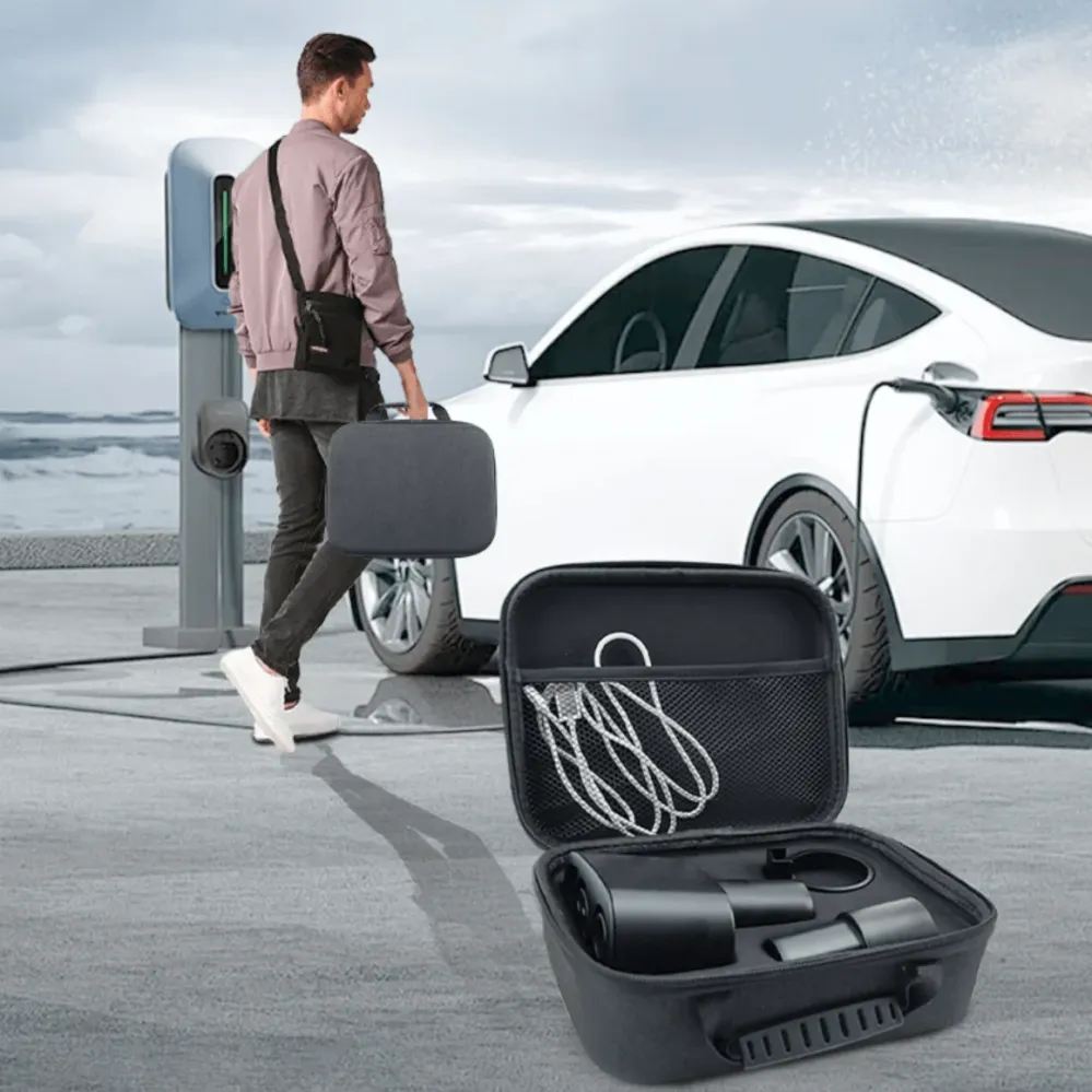 Étui organisateur d'adaptateur EVA ignifuge pour Tesla Véhicules