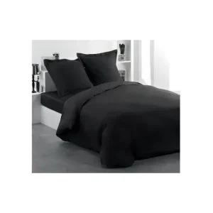 Anti-Tâches Housse de couette 2 personnes 240 x 220 cm noir charbon