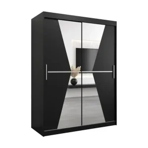 Armoire Maroko À Portes Coulissantes 200/150/62 2 portes (Noir/Noir) pour Extérieur