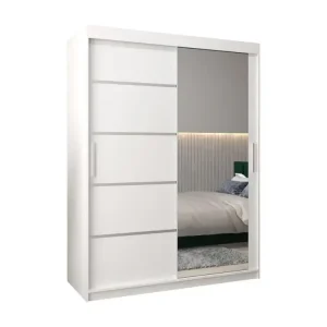 ARMOIRE VERONA 2 À PORTES COULISSANTES 200/150/62 2 portes (Blanc/Blanc) avec Fermeture Éclair