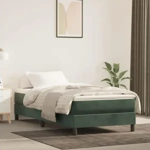 Cadre de lit Vert ténébreux 80x200 cm Velours