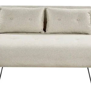 Canapé évolutif 2 places en tissu beige évident VESTFOLD avec 2 Housses d'Oreiller Incluses