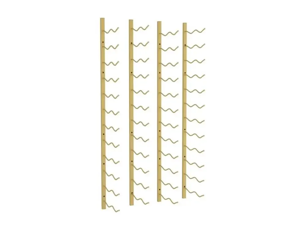 Casier à vin mural pour 24 bouteilles 2 pcs Doré Fer