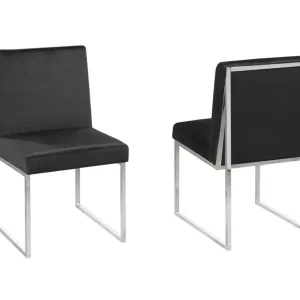 Chaise De Salle à Manger, Jeu De 2 - Noir pour Déménagement