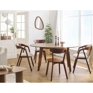 Chaises vieux bois foncé (lot de 2) DOVE avec Élastiques de Fixation
