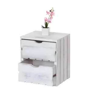 Commode MCW-C62, blanc shabby | Tissu Respirant