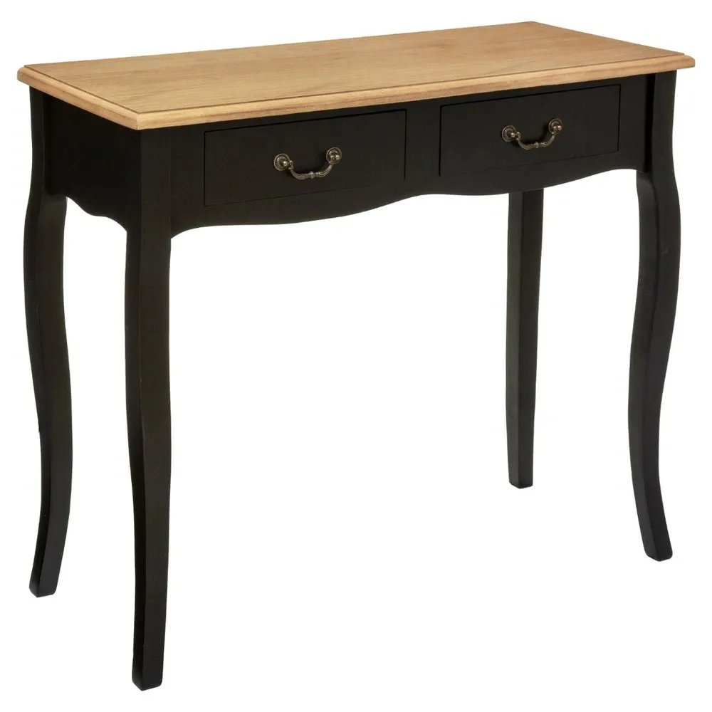 Console 2 tiroirs noir chrysa pour Déménagement