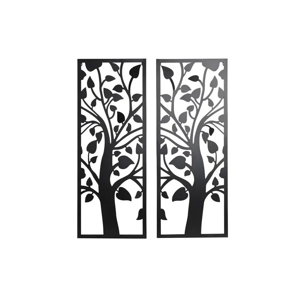 Décoration murale Shabby Chic Home Decor (2 Pièces) Arbre Métal (35 x | Tissu Respirant