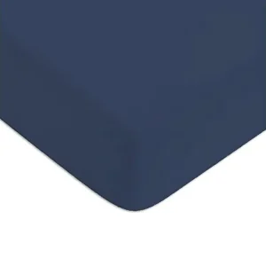 Drap housse bleu 140x200cm