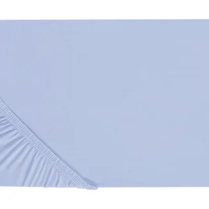 Drap-housse en coton 160 x 200 cm bleu manifeste JANBU