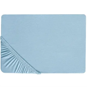 Drap-housse en coton 90 x 200 cm bleu manifeste HOFUF avec 2 Housses d'Oreiller Incluses