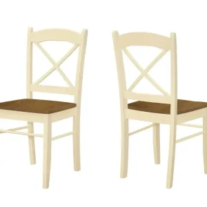 Enveloppe de matelas Chaise à Manger - 2Pcs / 36"H CrèMe / ChêNe