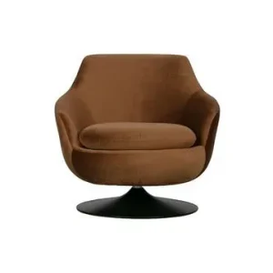 Enveloppe de matelas Fauteuil en velours marron Jada Woood - 82cm