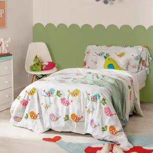Enveloppe de matelas Parure housse de couette 2 pièces 155x220 cm (Lit 80/90) Little birds