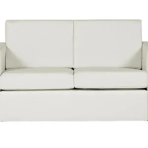 Enveloppe de matelas 2 Seater En cuir Sofa White HELSINKI