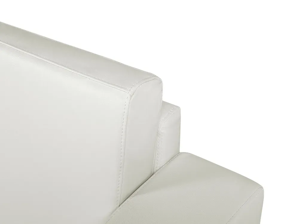 Enveloppe de matelas 2 Seater En cuir Sofa White HELSINKI