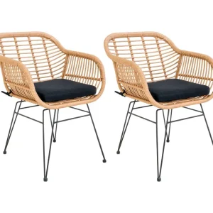 Filet de protection Candelaria - lot de 2 chaises - en poly rotin