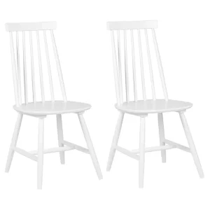 Filet de protection Eetkamerstoel set van 2 hout wit BURBANK