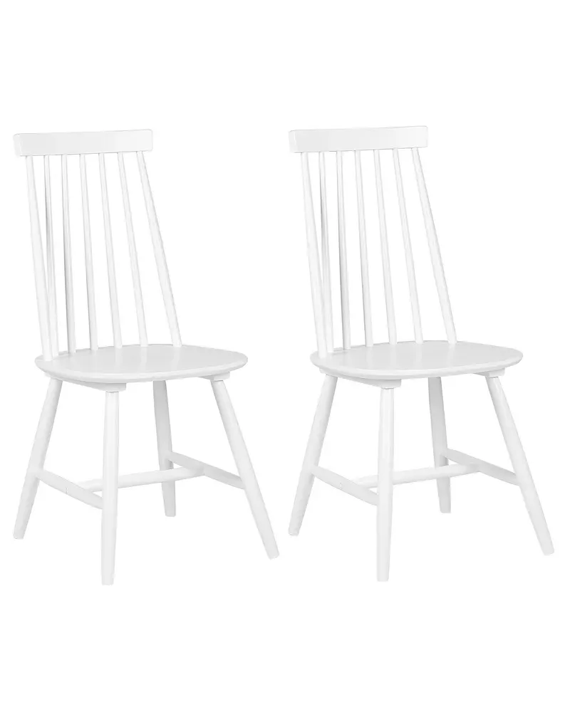 Filet de protection Eetkamerstoel set van 2 hout wit BURBANK