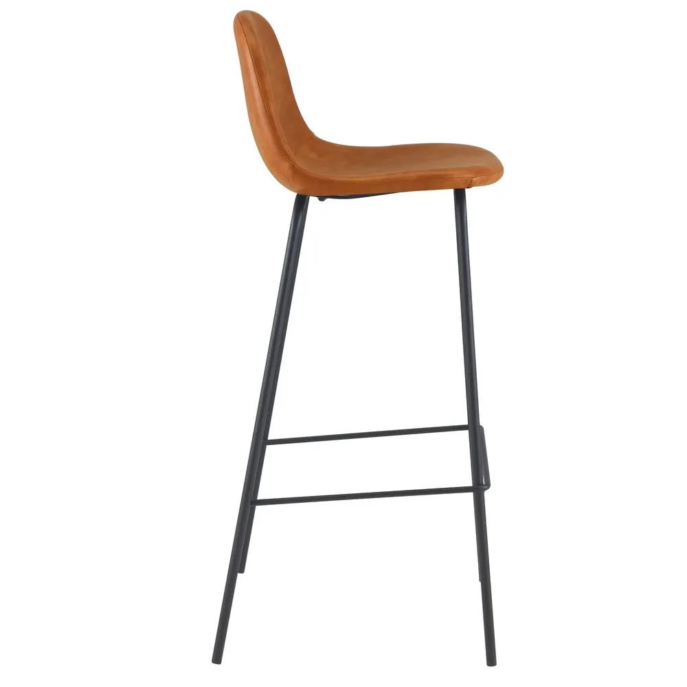Henrik - chaise de bar 75 cm en cuir synthétique (lot de 2) pour Extérieur