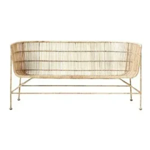 Housse de canapé Banquette 2 places en rotin chamois Cuun House Doctor - 140cm