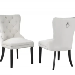 Housse de canapé Chaise De Salle à Manger, Jeu De 2 - CrèMe