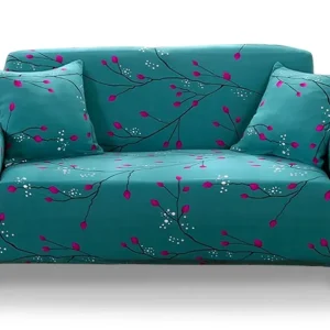 Housse de canapé extensible Decoprotect Fleur 2 places Celina Style Élégant