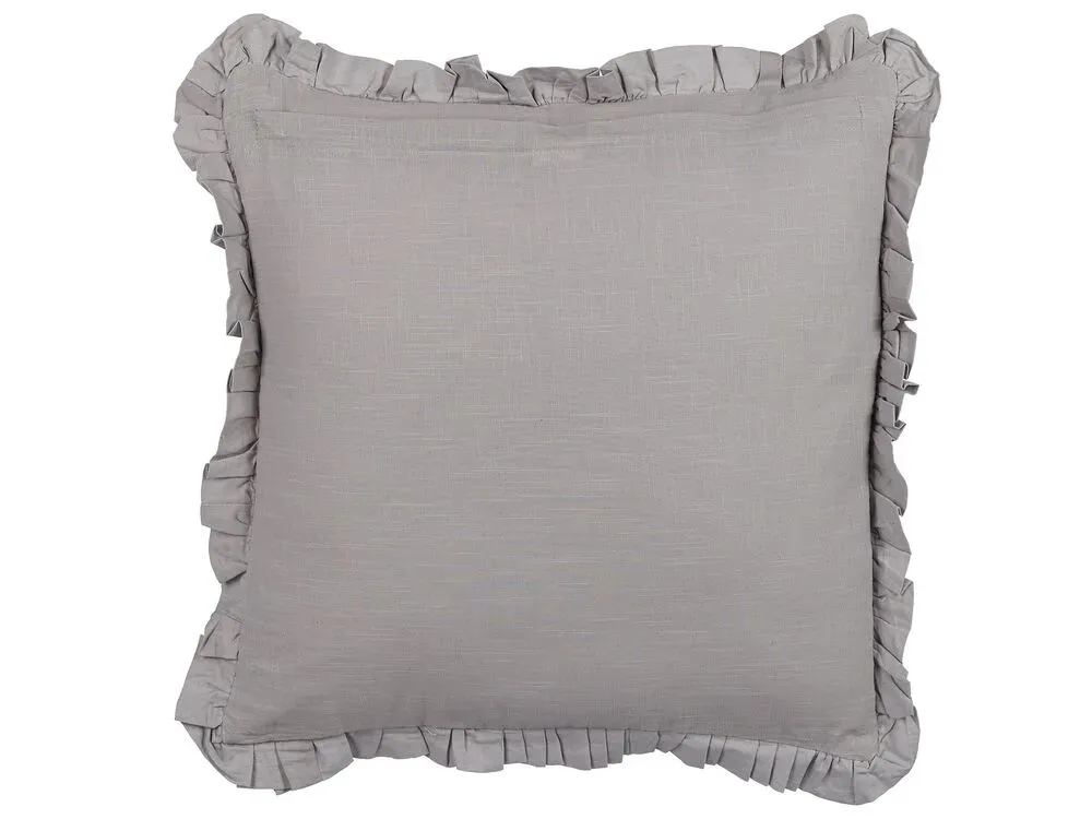 Housse imperméable Lot de 2 coussins en lin 45 x 45 cm gris GLABRA