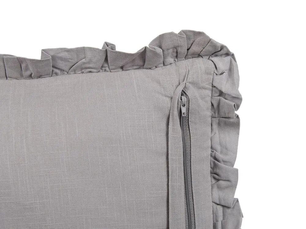 Housse imperméable Lot de 2 coussins en lin 45 x 45 cm gris GLABRA