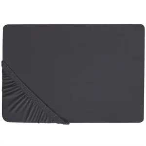 Housse de rangement Drap-housse en coton 140 x 200 cm noir HOFUF