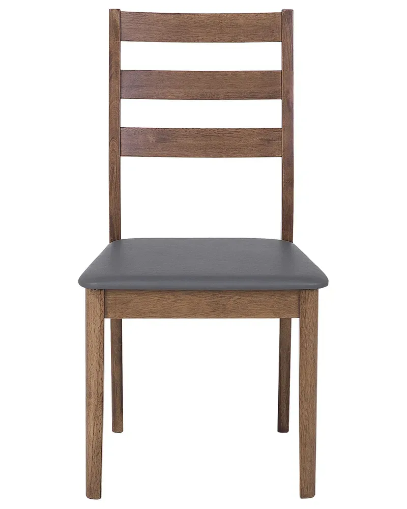 Housse de rangement Eetkamerstoel set van 2 hout bruin/grijs MODESTO