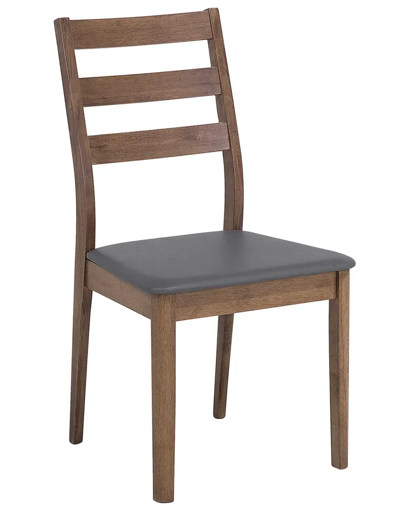 Housse de rangement Eetkamerstoel set van 2 hout bruin/grijs MODESTO