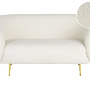 Housse de rangement 2 Seater Boucle Sofa Blanc pur LOEN