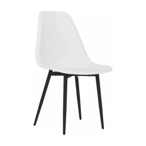 Housse sur mesure Chaises de salle à manger 4 pcs Blanc PP 2