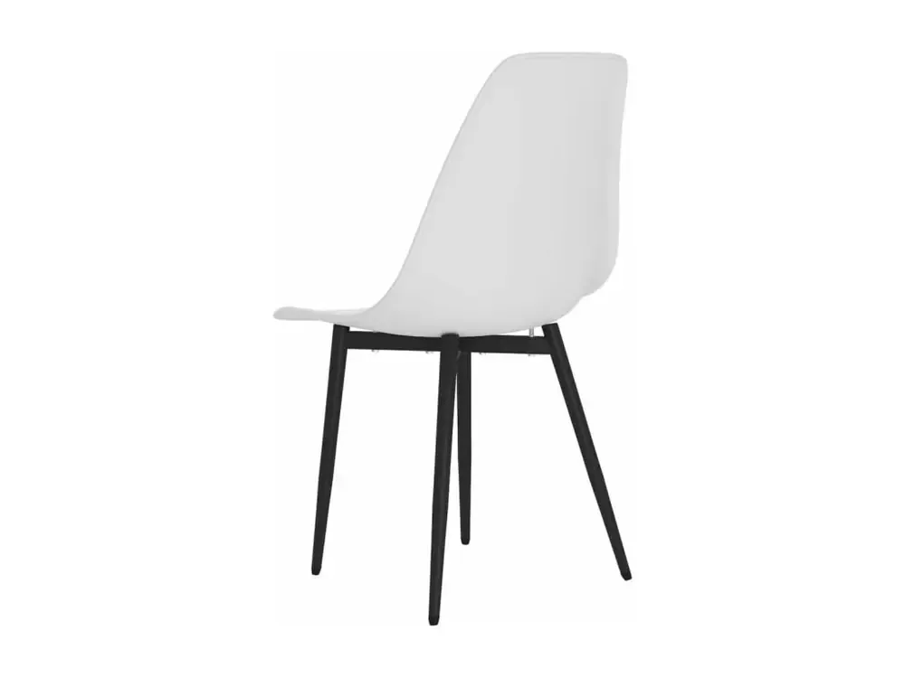 Housse sur mesure Chaises de salle à manger 4 pcs Blanc PP 2