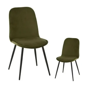 Housse sur mesure Duo de Chaises Velours vert/Métal - TYCHY